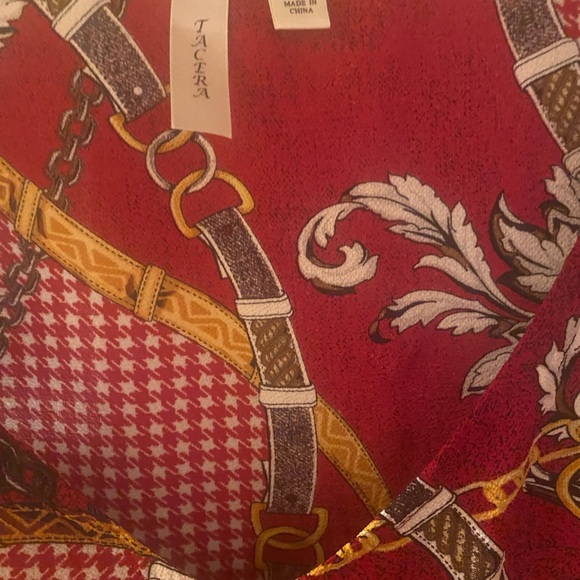 TACH Red and Gold Patterned Tunic - Picture 3 of 7